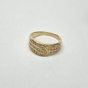 ANILLOS C CIRCONIAS 14K TALLA 7 2.9 GR (NUEVO)