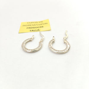 ARETES ARRACADAS CON CIRCONIAS 14K 2.3 GR (NUEVO)