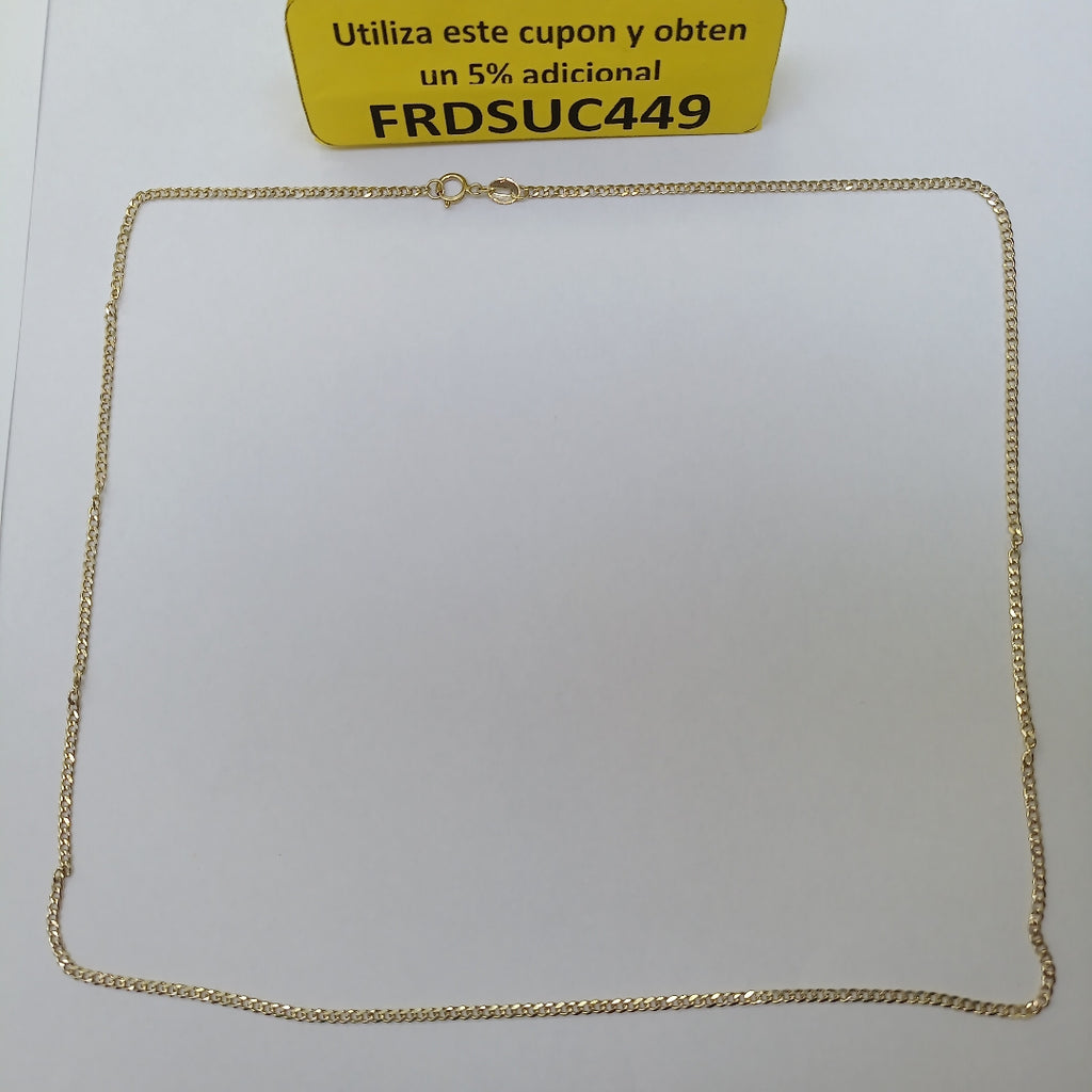CADENAS TEJIDO BARBADA ORO 10K 55 CM 3.8 GR (NUEVO)