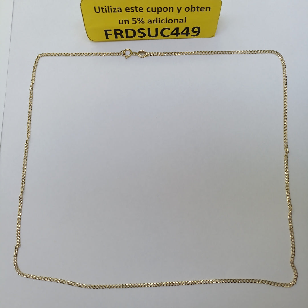 CADENAS TEJIDO BARBADA ORO 10K 55 CM 3.8 GR (NUEVO)