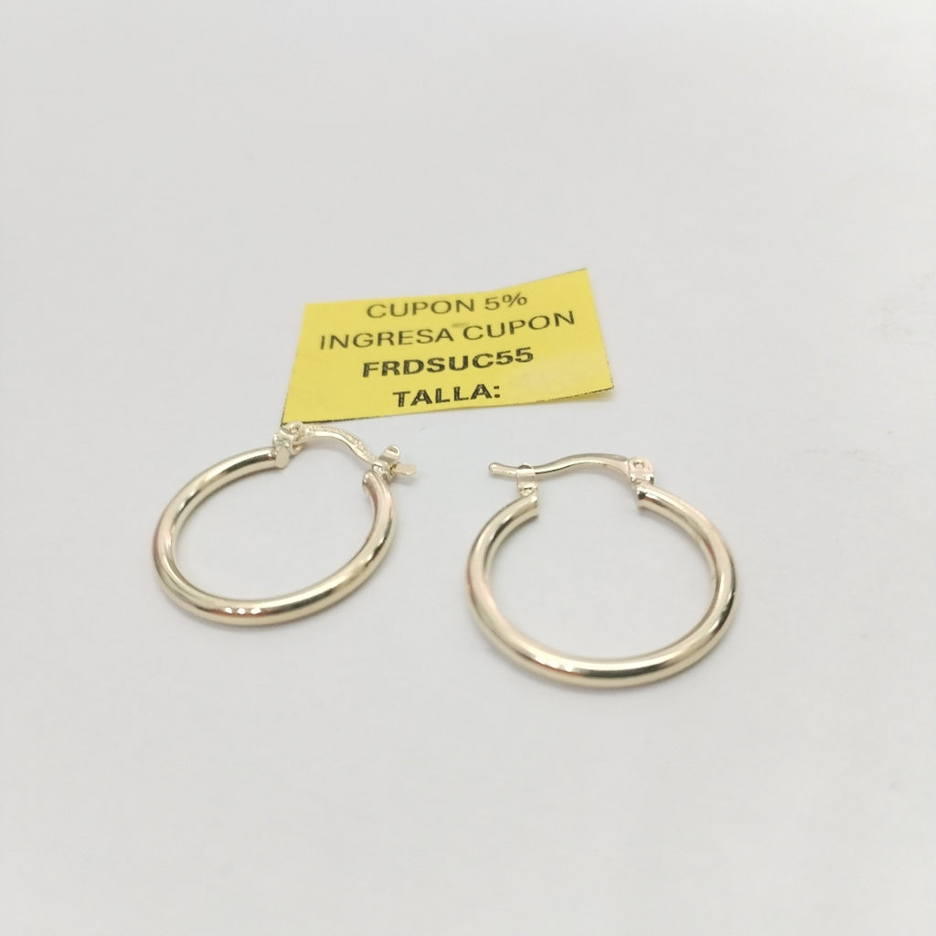 ARETES TEJIDO ARRACADAS LISAS 14K 1.2 GR (NUEVO)