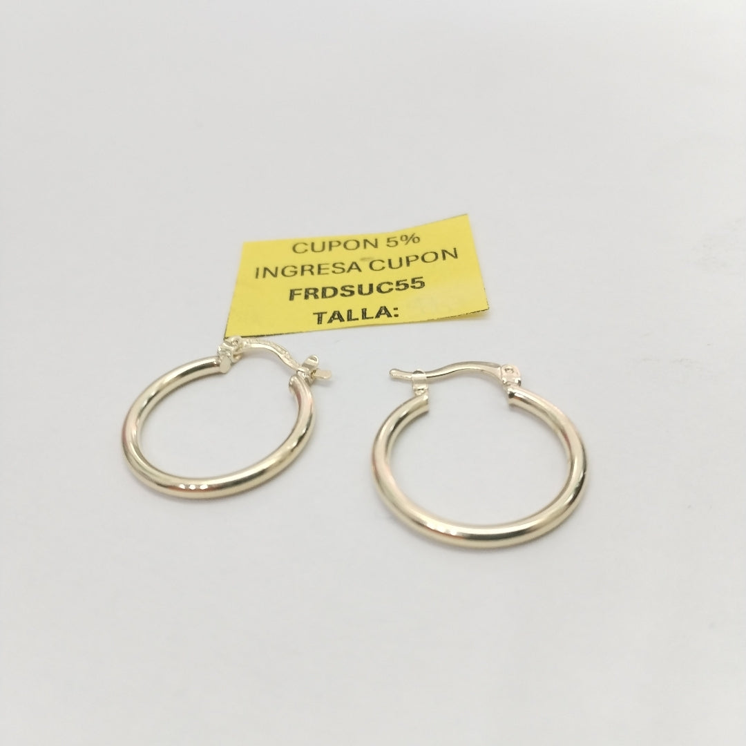 ARETES TEJIDO ARRACADAS LISAS 14K 1.2 GR (NUEVO)