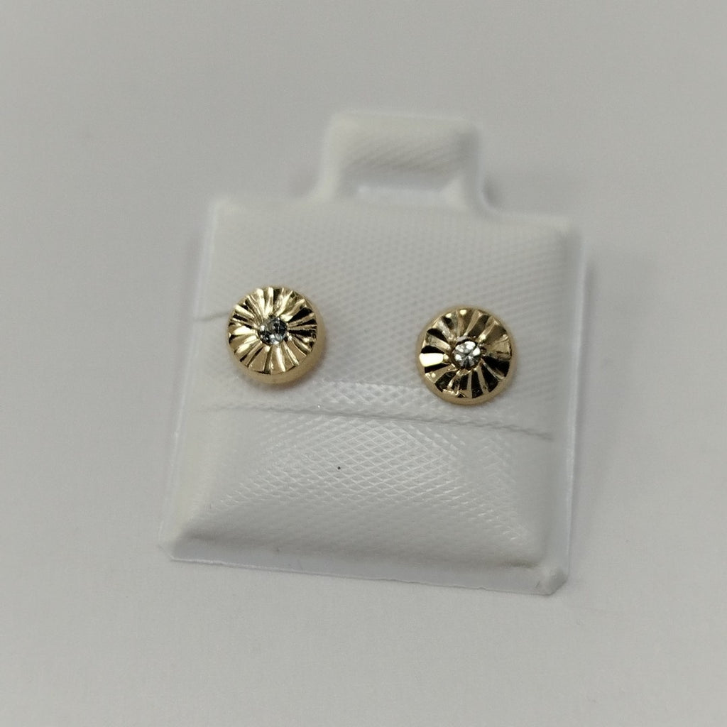 BROQUELES BROQUEL FIG BOTON C CIRCONIA 14K 0.2916 GR (NUEVO)