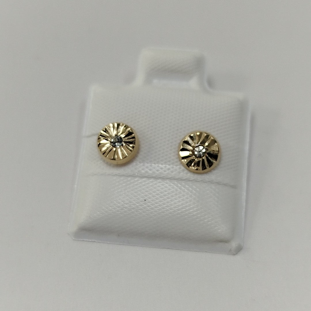 BROQUELES BROQUEL FIG BOTON C CIRCONIA 14K 0.2916 GR (NUEVO)