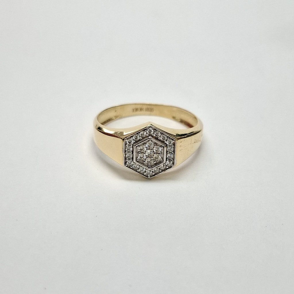 ANILLO C CIRCONIAS 14K 12 TALLA 3.8 GR (NUEVO)