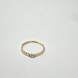 ANILLO ANILLITO C CIRCONIAS 14K 8 TALLA 1 GR (NUEVO)