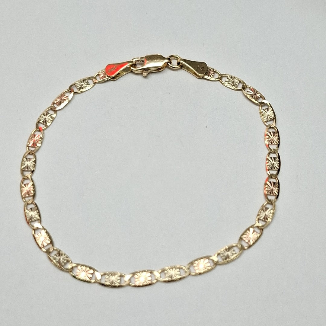 PULSERA GUCHI 14K 18 CM 3 GR (NUEVO)