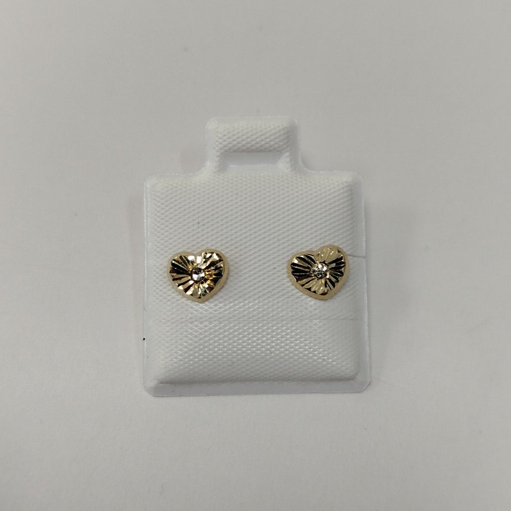 BROQUELES BROQUEL FIG CORAZON C CIRCONIA 14K 0.2603 GR (NUEVO)