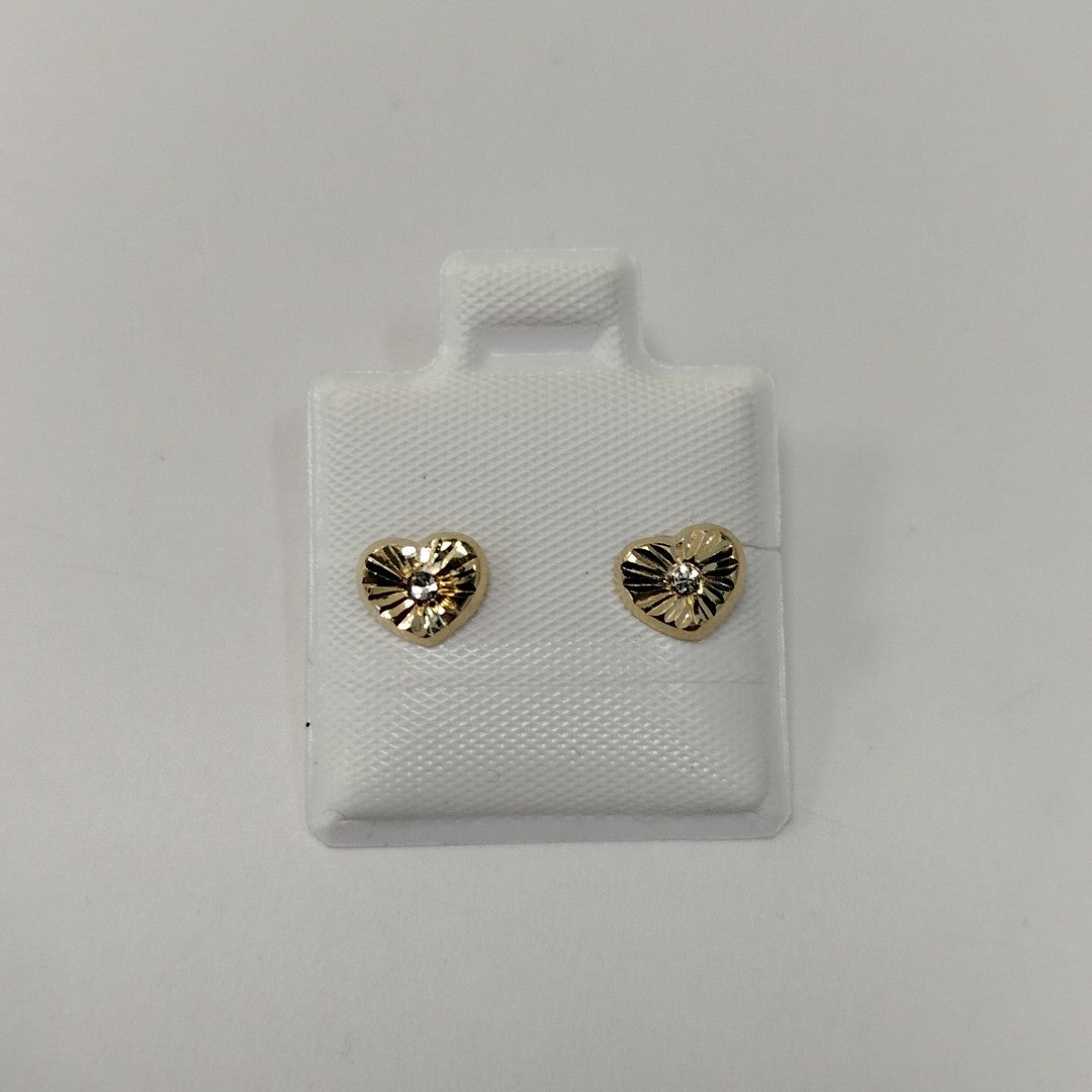 BROQUELES BROQUEL FIG CORAZON C CIRCONIA 14K 0.2603 GR (NUEVO)