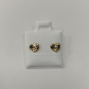 BROQUELES BROQUEL FIG CORAZON C CIRCONIA 14K 0.2603 GR (NUEVO)