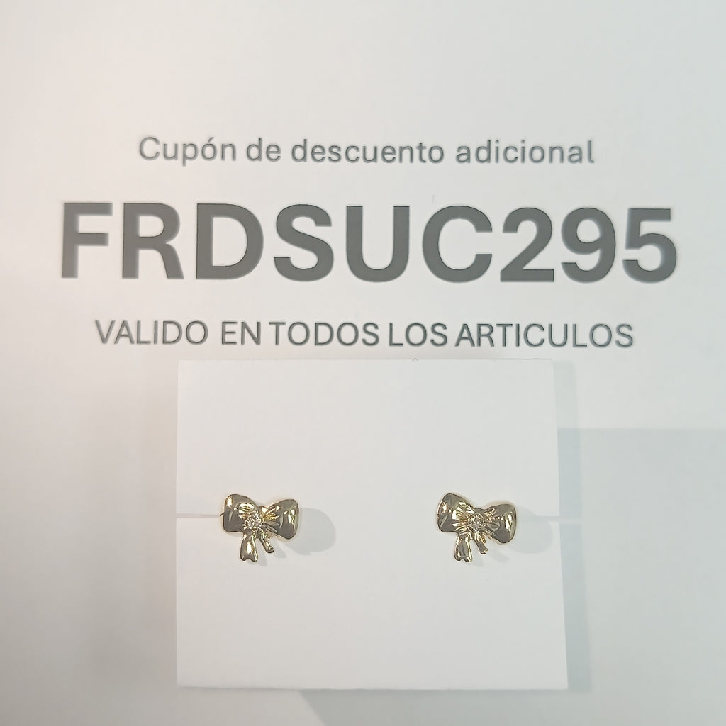 BROQUELES BROQUEL FIG MOÑO C CIRCONIA 14K 0.2441 GR (NUEVO)