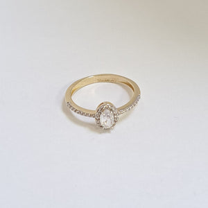 ANILLO ANILLITO C CIRCONIAS 14K 8.5 TALLA 2.2 GR (NUEVO)
