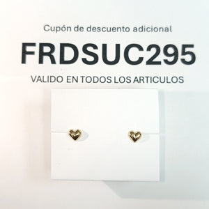 BROQUELES BROQUEL FIG CORAZON LISO 14K 0.1987 GR (NUEVO)