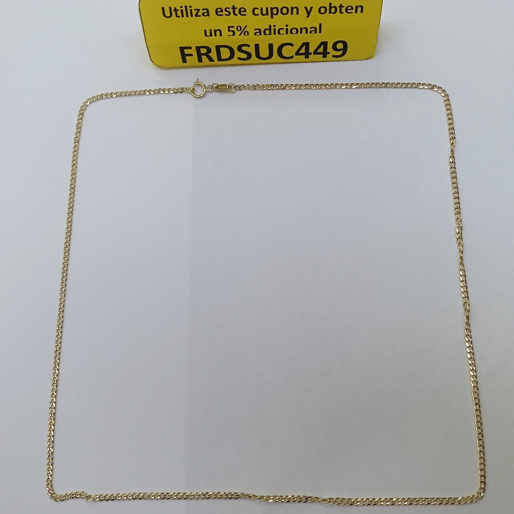 CADENAS TEJIDO BARBADA ORO 10K 50 CM 3.4 GR (NUEVO)