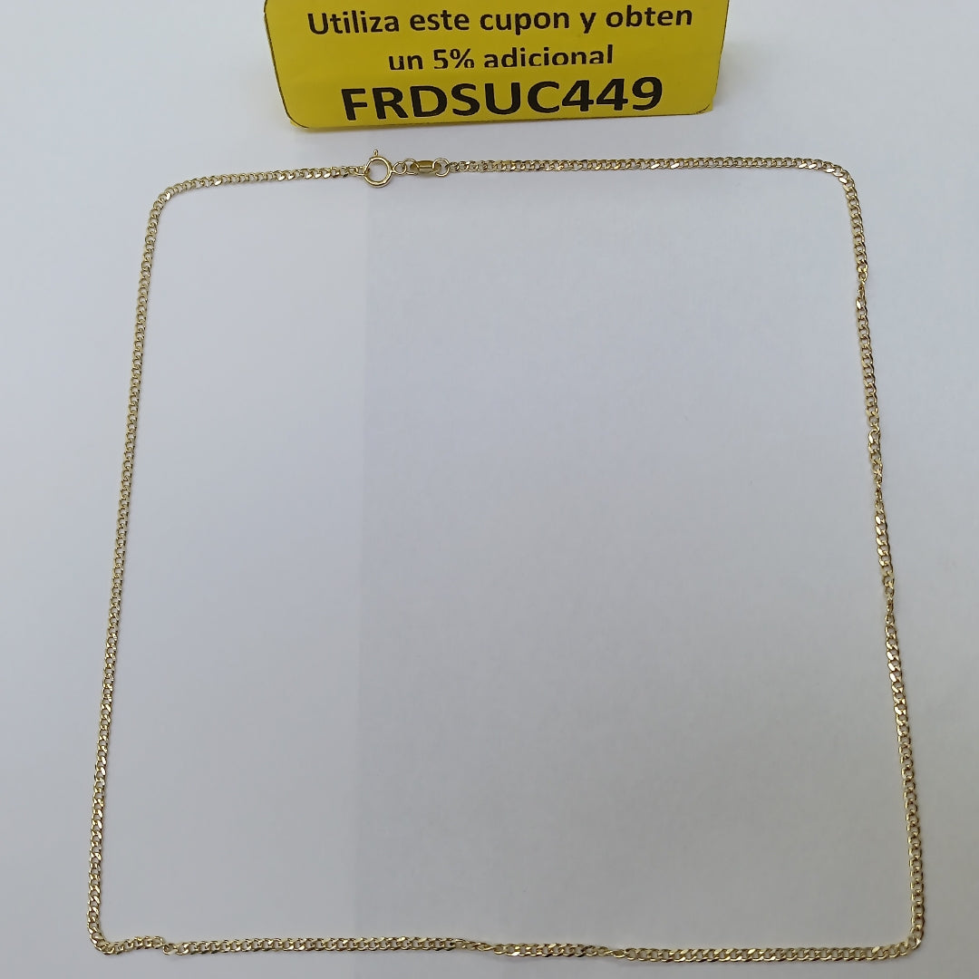 CADENAS TEJIDO BARBADA ORO 10K 50 CM 3.4 GR (NUEVO)