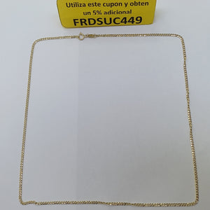 CADENAS TEJIDO BARBADA ORO 10K 50 CM 3.4 GR (NUEVO)