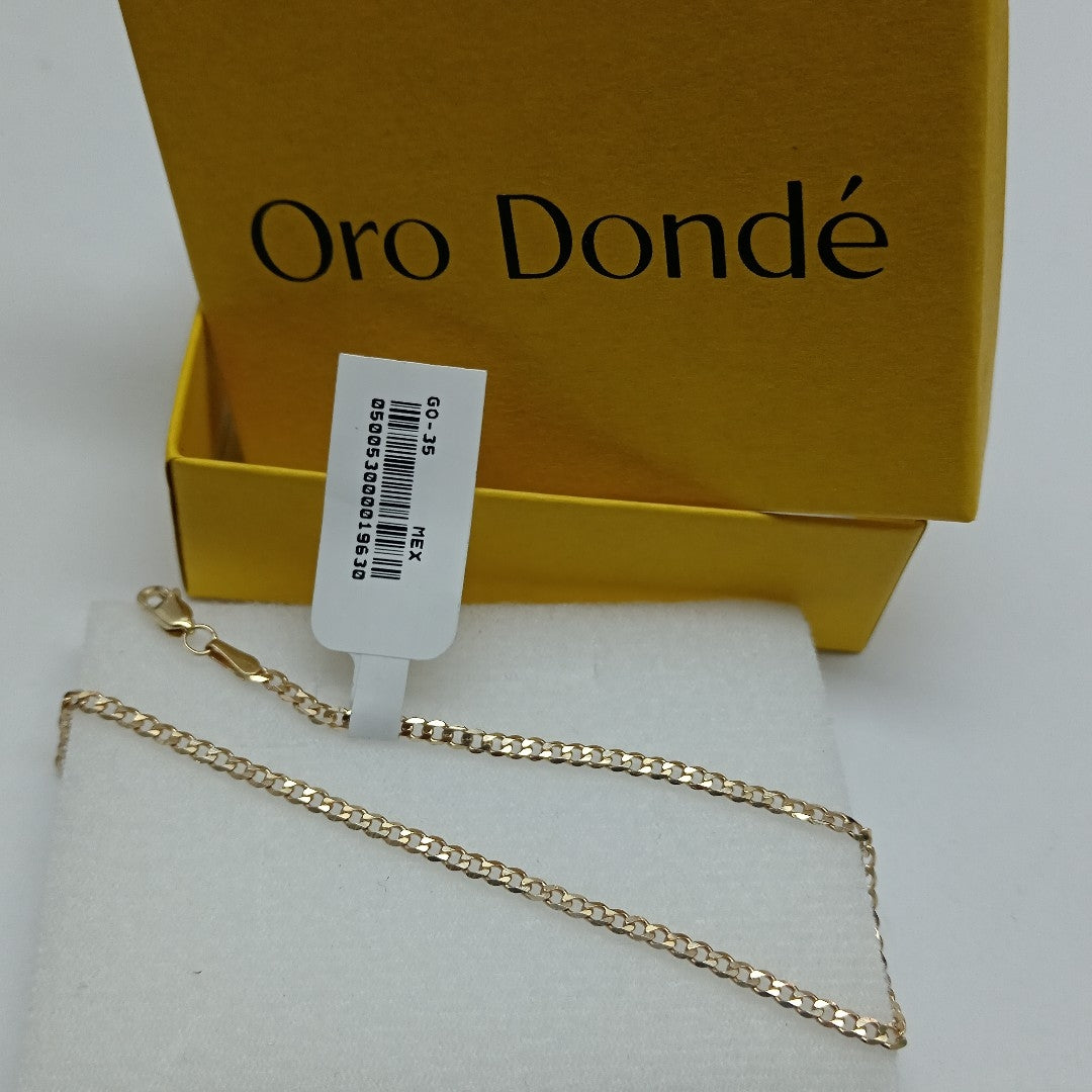 PULSERA TEJIDO BARBADA 14K 21 CM 2.3 GR (NUEVO)