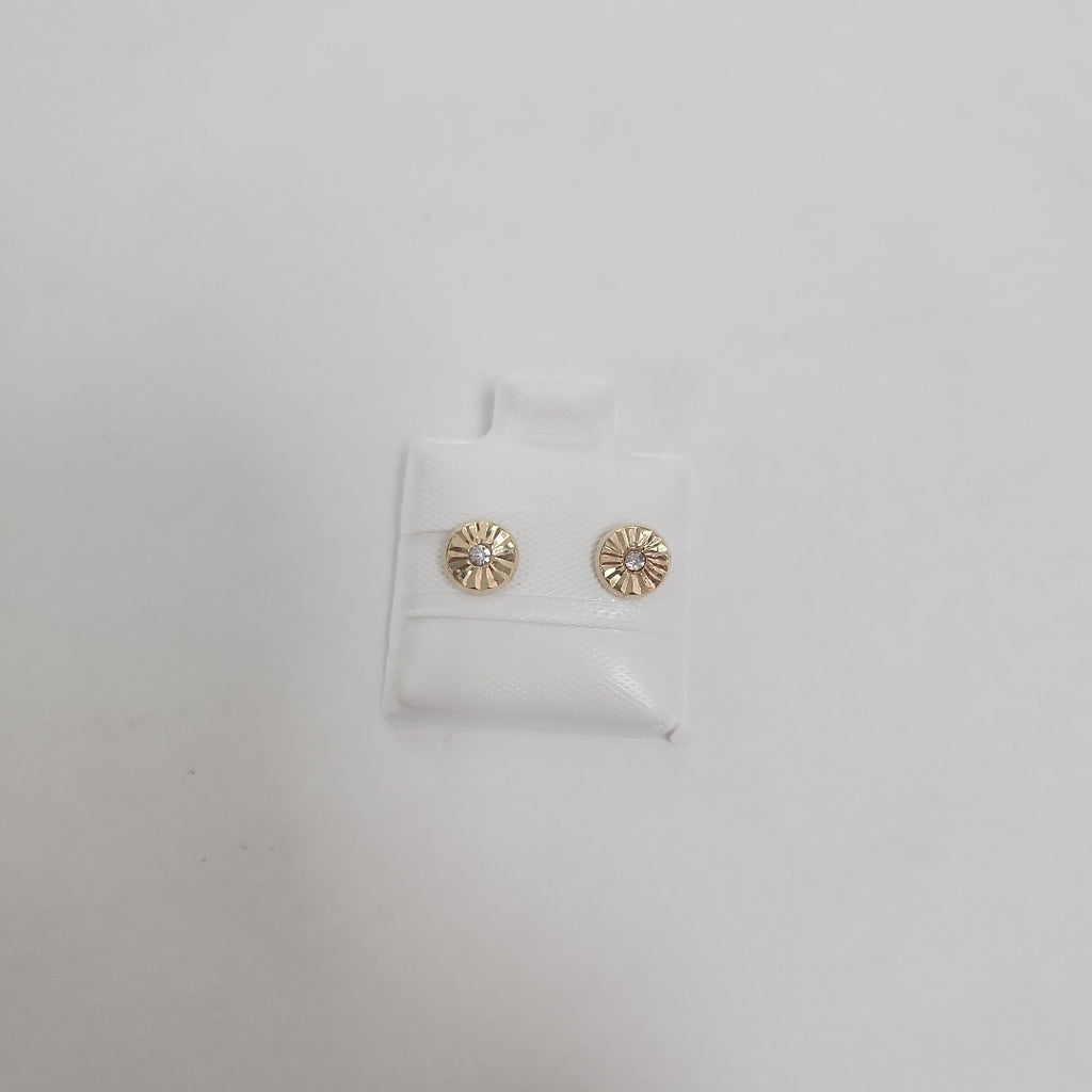 BROQUELES BROQUEL FIG BOTON C CIRCONIA 14K 0.2916 GR (NUEVO)