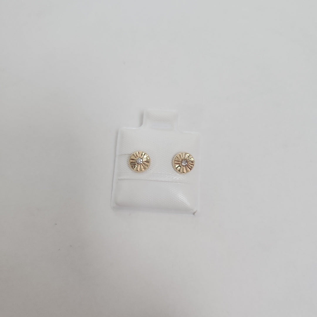 BROQUELES BROQUEL FIG BOTON C CIRCONIA 14K 0.2916 GR (NUEVO)
