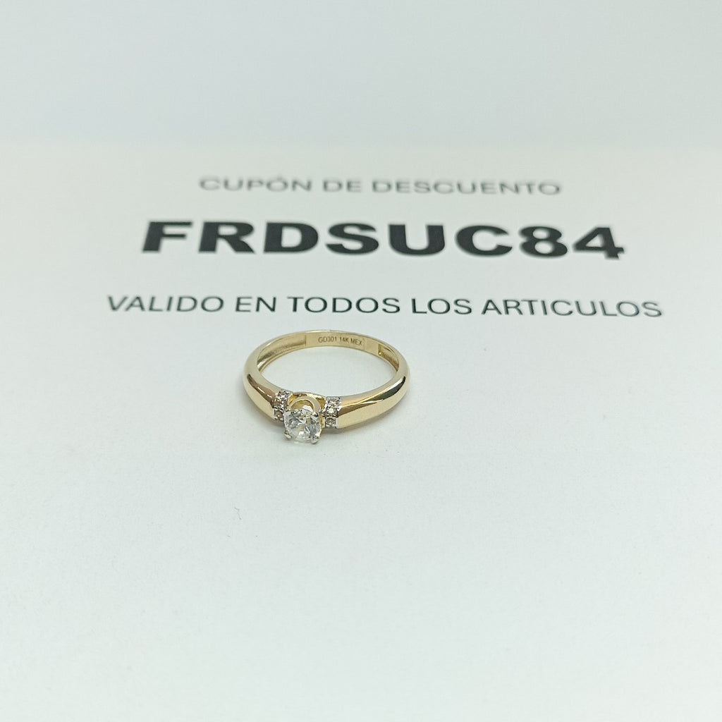 ANILLO ANILLITO C CIRCONIAS 14K 7 TALLA 2.3 GR (NUEVO)