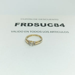 ANILLO ANILLITO C CIRCONIAS 14K 7 TALLA 2.3 GR (NUEVO)