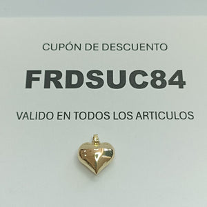 DIJE TEJIDO CORAZON LISO 14K 1.3 GR (NUEVO)