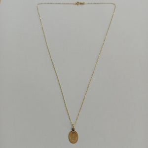CADENA,MEDALLA RELIGIOSA ORO 14 K 1,20 GRMS (SEMINUEVO)