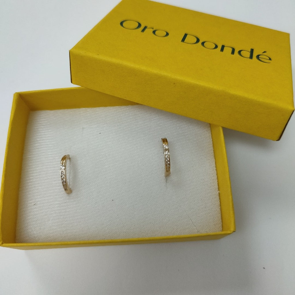ARETES ARRACADAS LISAS 14K 2.3 GR (NUEVO)