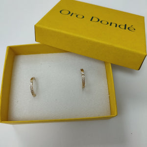 ARETES ARRACADAS LISAS 14K 2.3 GR (NUEVO)