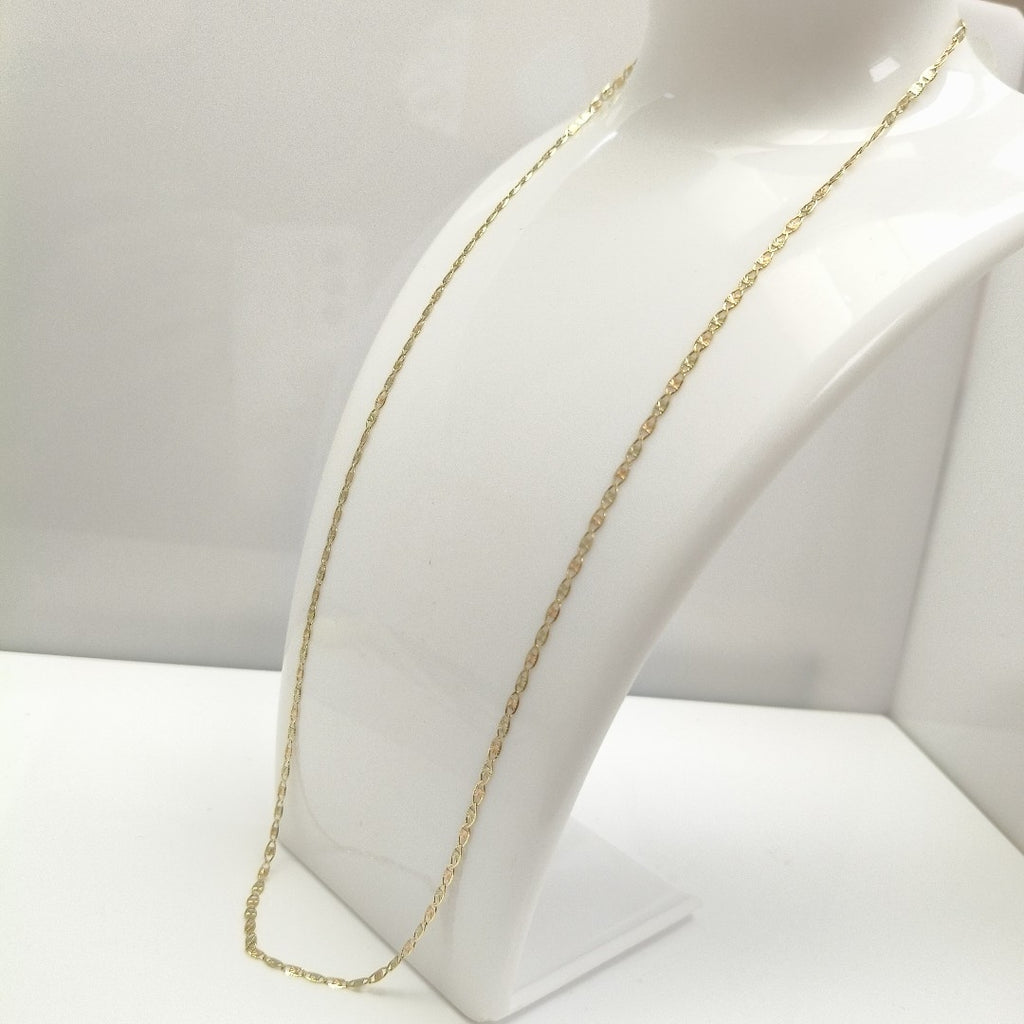 CADENAS TEJIDO GUCHI ORO 10K 55 CM 2.9 GR (NUEVO)