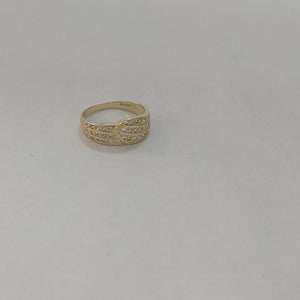 ANILLOS C CIRCONIAS 14K TALLA 7 2.8 GR (NUEVO)