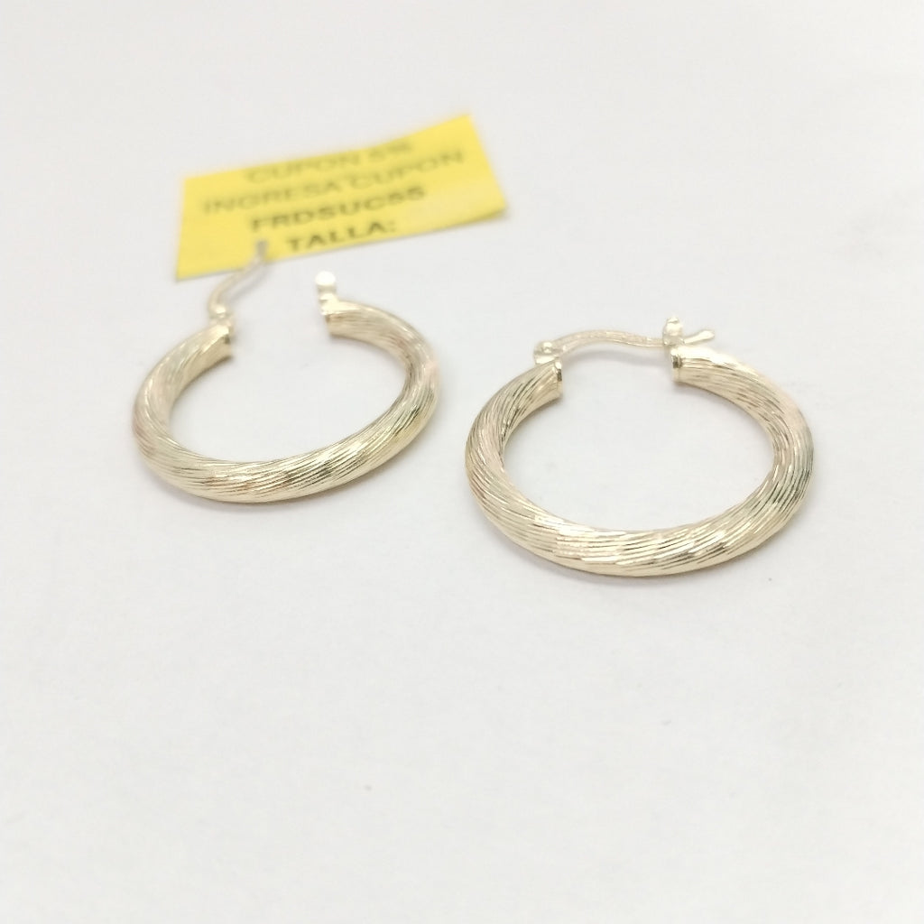 ARETES TEJIDO ARRACADAS ASTRIADAS 14K 2.8 GR (NUEVO)
