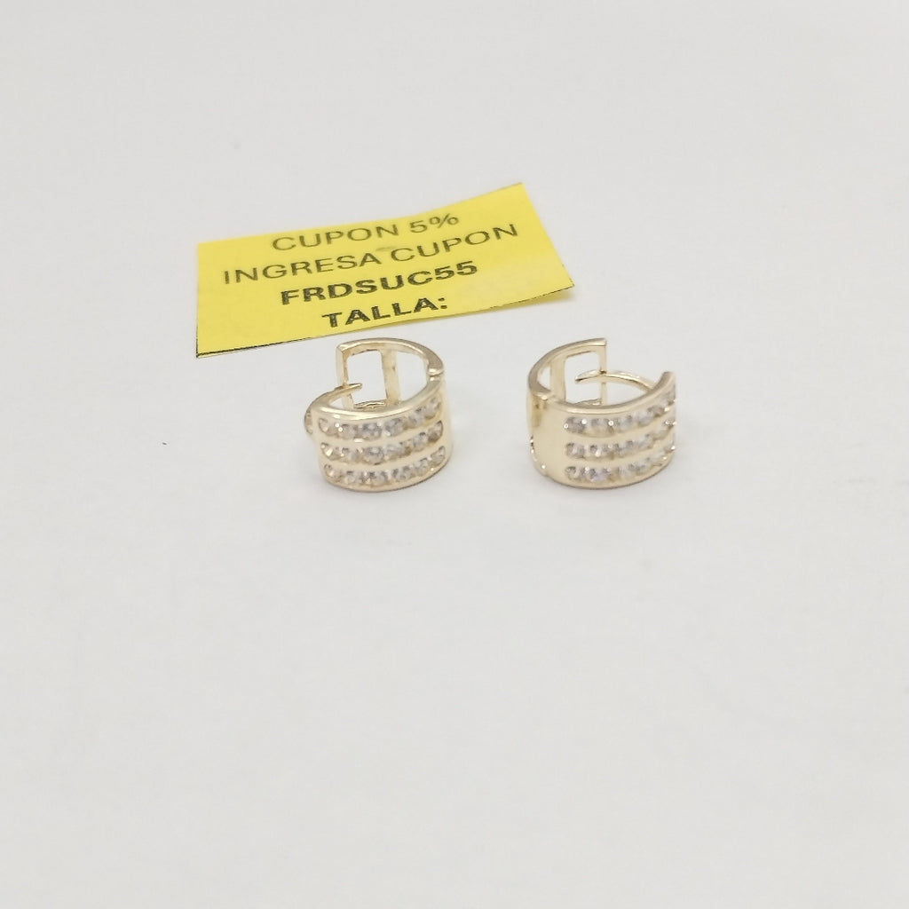 ARETES HUGGIES C CIRCONIA 14K 2.2 GR (NUEVO)