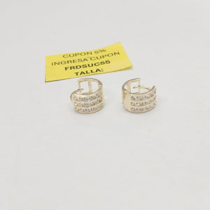 ARETES HUGGIES C CIRCONIA 14K 2.2 GR (NUEVO)