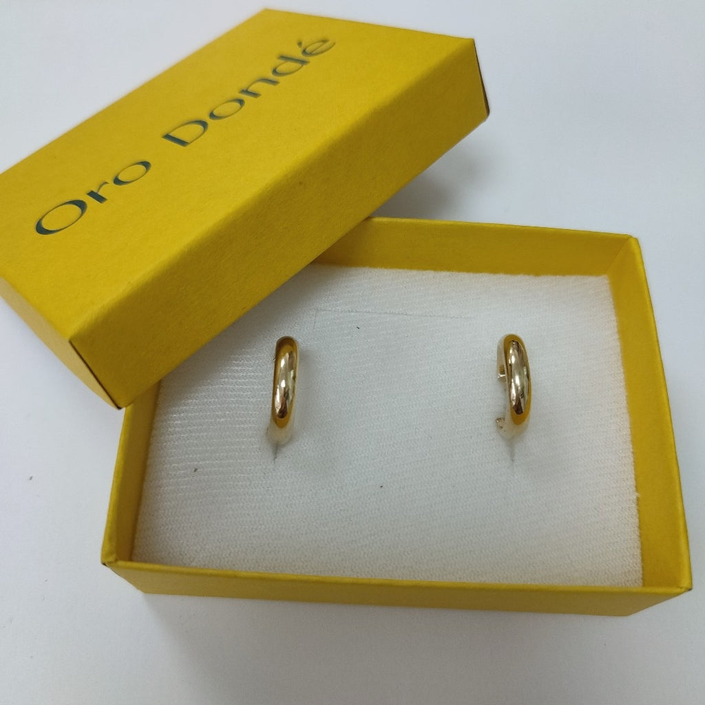 ARETES ARRACADA LISA 14K 1.8 GR (NUEVO)