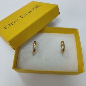 ARETES ARRACADA LISA 14K 1.8 GR (NUEVO)