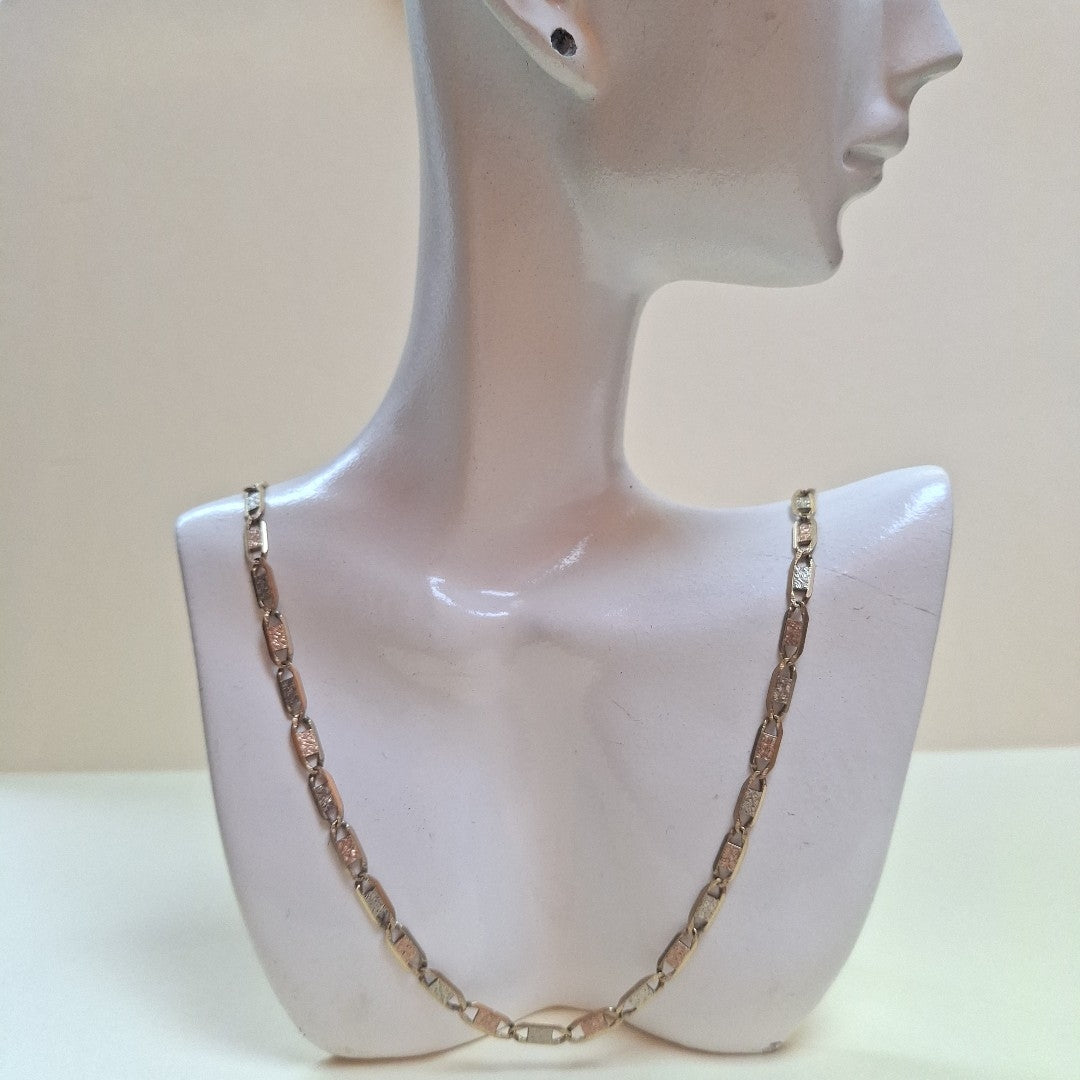 CADENA ORO COMBINADO 14 K 13,80 GRMS (SEMINUEVO)