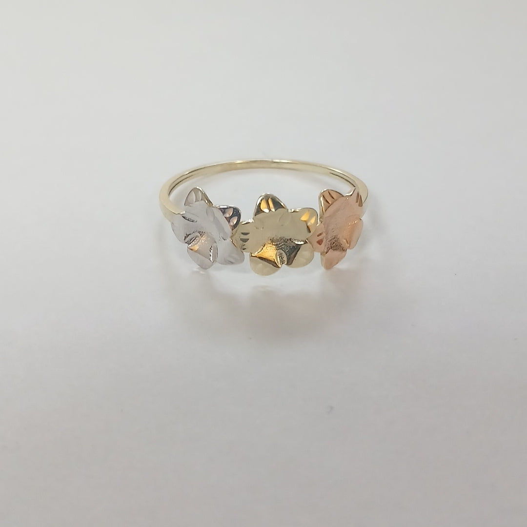 ANILLOS ANILLITO FIG FLORES 10K TALLA 9 1.3 GR (NUEVO)