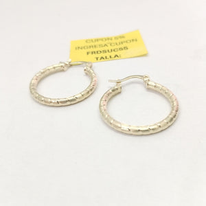 ARETES ARRACADAS LABRADAS 14K 3.3 GR (NUEVO)