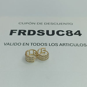ARETES HUGGIES C CIRCONIA 14K 2.1 GR (NUEVO)