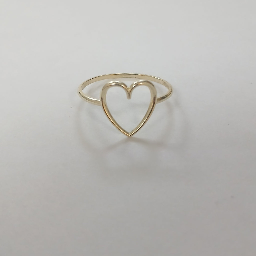 ANILLOS ANILLITO FIG CORAZON 10K TALLA 8 0.8 GR (NUEVO)