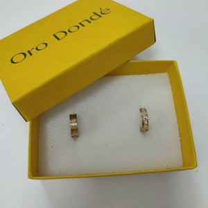 ARETES ARRACADAS C CIRCONIAS 10K 1.2 GR (NUEVO)