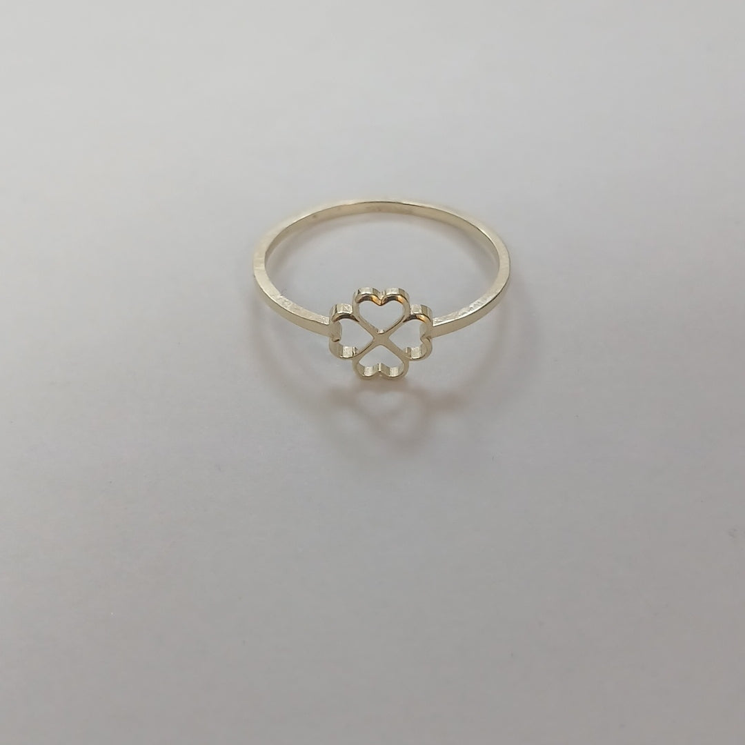 ANILLOS ANILLITO FIG TREBOL 10K TALLA 7 0.7 GR (NUEVO)