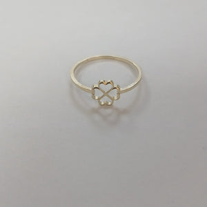ANILLOS ANILLITO FIG TREBOL 10K TALLA 7 0.7 GR (NUEVO)