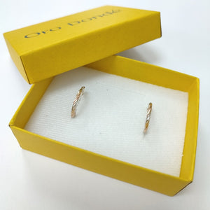 ARETES ARRACADAS COMBINADAS 14K 2 GR (NUEVO)