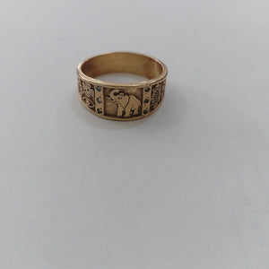 ARGOLLA DE LA SUERTE ORO 14 K 7.4 GRMS (SEMINUEVO)