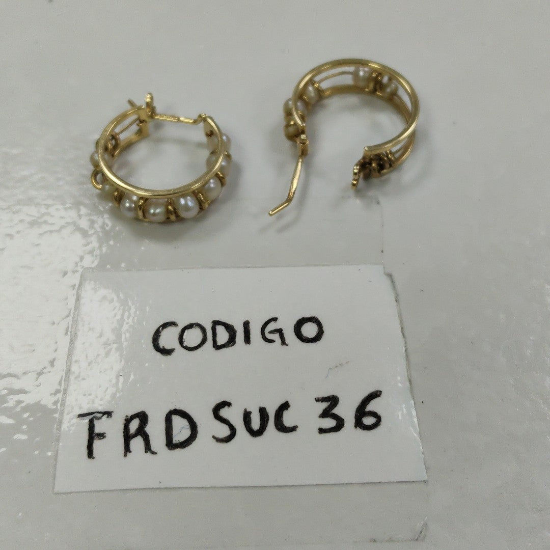 ARRACADAS PAR ORO 14 K 4,40 GRMS (SEMINUEVO)