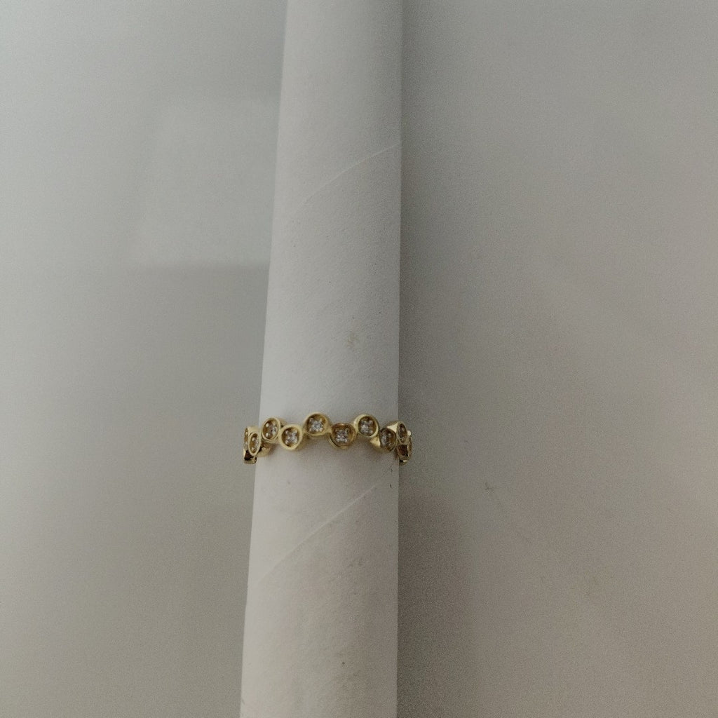 ANILLO ANILLITO C CIRCONIAS 14K 8 TALLA 2.2 GR (NUEVO)