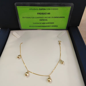 PULSERA ESPECIAL DIJES 10K 18 CM 1.7 GR (NUEVO)