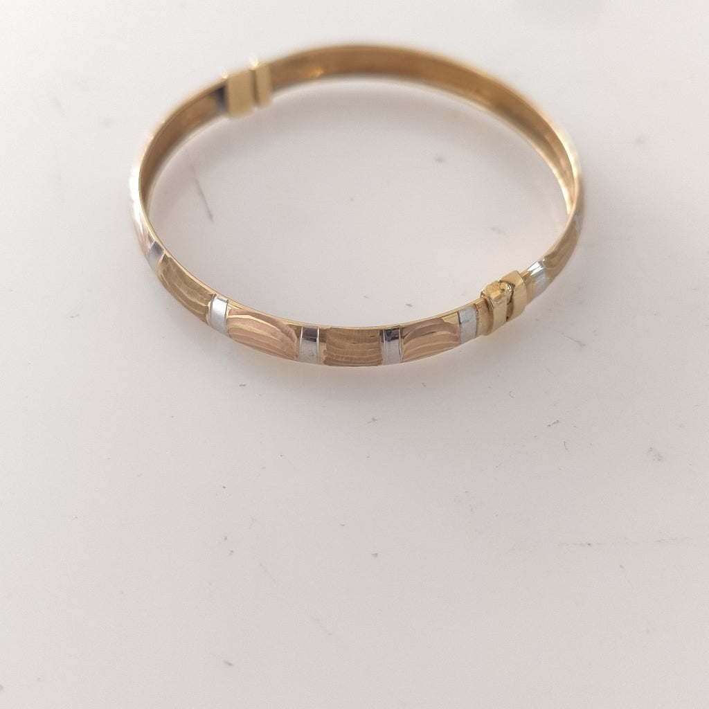 PULSERA RIGIDA ORO 14 K 7,60 GRMS (SEMINUEVO)